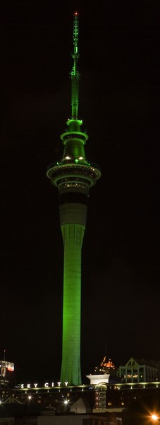 Sky Tower goes green